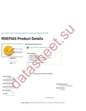 RXEF025 datasheet  